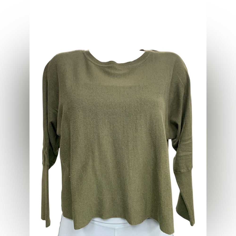 CAbi Khaki Long Sleeve Top Size L